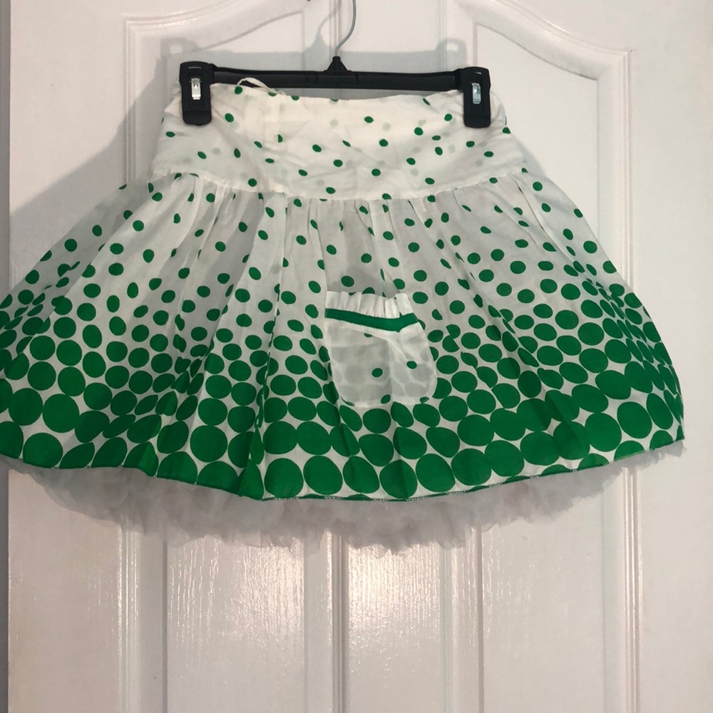 She’s Cool green and white full skirt jr large NWT